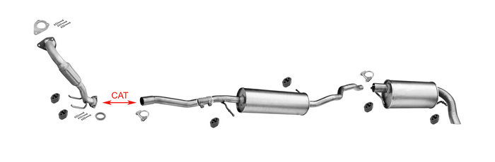 Auspuff für VW SHARAN 1.9 TDi 8V 110PS 07.1996-05.2000 Auspuffanlage