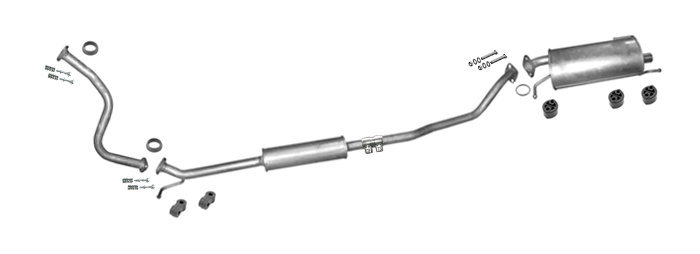 Auspuff für OPEL AGILA B und SUZUKI SPLASH 1.2 ab 2007 + Rohr Auspuffanlage