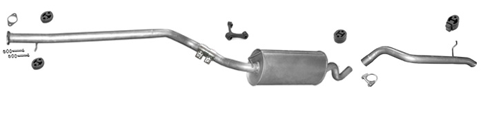 Auspuff für FORD TRANSIT & TOURNEO CONNECT 1.8 TDCI DI LWB 2004-06 Auspuffanlage