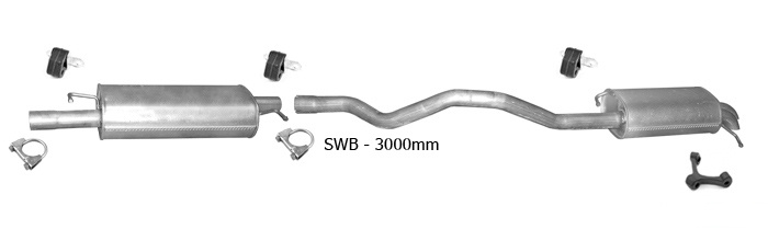 Auspuff VW T5 TRANSPORTER V 2.0 TDI BITDI SWB-Kurz ab 2009 Auspuffanlage