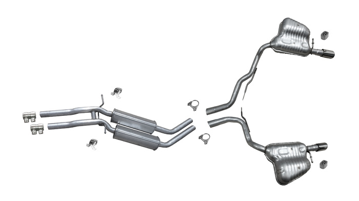 Auspuff für AUDI A6 C6 2.4 2.8 3.0 3.2 Auspuffanlage mit Montagesatz