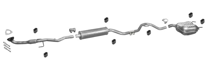 Auspuff für OPEL VECTRA C 2.2 16V +Rohr Auspuffanlage