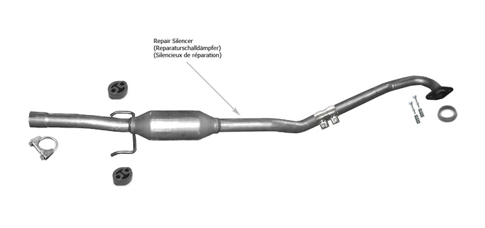Mittelschalldämpfer für TOYOTA AVENSIS (T25) 2.0 VVT-i  147PS Auspuff