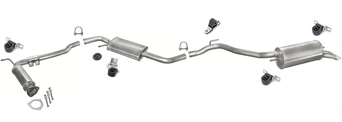 Auspuff VW T4 TRANSPORTER IV 1.9 TD 2.4 D 2.5 TDI SWB-kurz 1996-2003 DECAT