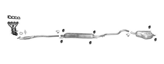 Auspuff +KAT für OPEL ZAFIRA B 1.6 85KW 1.8 103KW EURO4 ab 07.2005 Auspuffanlage