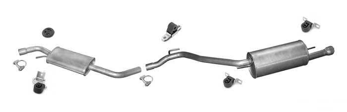 Auspuff VW T4 TRANSPORTER 2.0 2.5 2.8 VR6 SWB-Kurz 1996-2003 Auspuffanlage