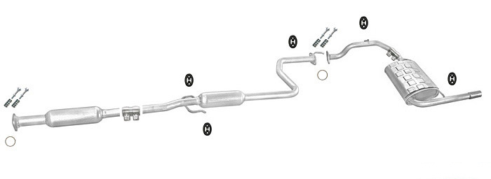 Auspuff HONDA CIVIC IV 1.3 Schrägheck 1987-1991 Auspuffanlage