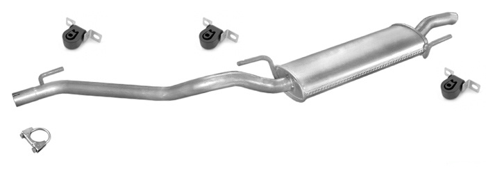 Endschalldämpfer VW GOLF 3 III 1.4 1.6 1.8 60/75PS Schrägheck Cabrio Auspuff