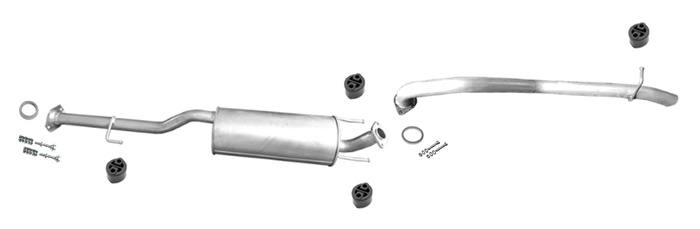 Auspuff für TOYOTA HILUX VII 2.5 3.0 D D-4D 2005-2015 mit DPF Auspuffanlage