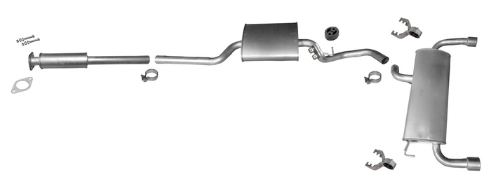 Auspuff für FORD KUGA II 1.5 1.6 EcoBoost +Vorschalldämpfer mit Montagesatz