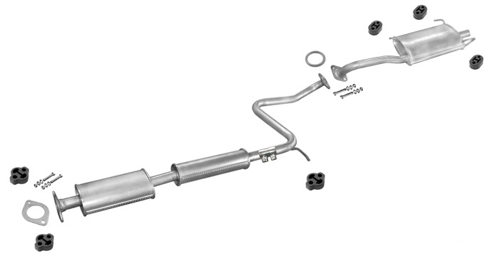 Auspuff NISSAN SUNNY (N14) 1.4 1.6 Schrägheck 3-Türen ohne KAT Auspuffanlage