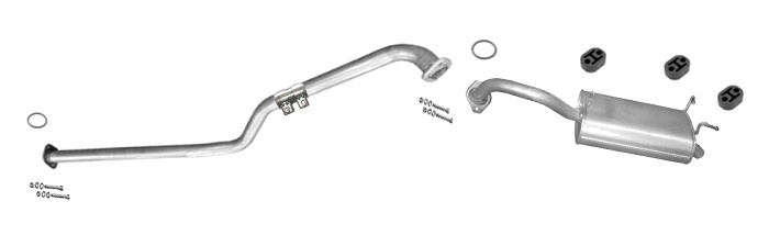 Auspuff für NISSAN PRIMERA (WP12) 1.9 2.2 DCI DI Ab 06.2004 Auspuffanlage