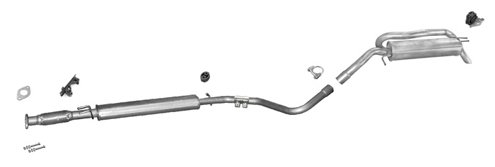 Auspuff FIAT STILO 1.8 16V 133 PS Schrägheck 2001-2006 Auspuffanlage