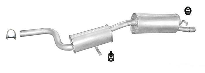 Auspuff FIAT UNO 1.4 70 i.e. 1.5 75 i.e. 1987-1994 Auspuffanlage