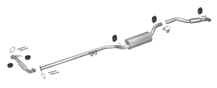 Auspuff MAZDA 3 I (BK) 1.6 Di Turbo Schrägheck Stufenheck Auspuffanlage