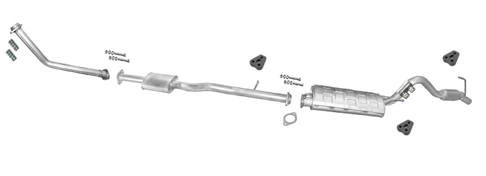 Auspuff MITSUBISHI L200 2.5 TD 4X4 100PS Pick-Up 96-07 +Rohr Auspuffanlage