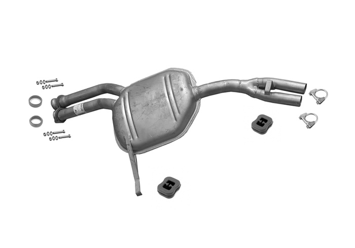 Mittelschalldämpfer für MERCEDES S W126 3.0 180 188PS SEL 1985-1991 Auspuff