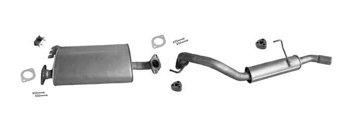 Auspuff für OPEL FRONTERA B 3.2 SWB-kurze Auspuffanlage