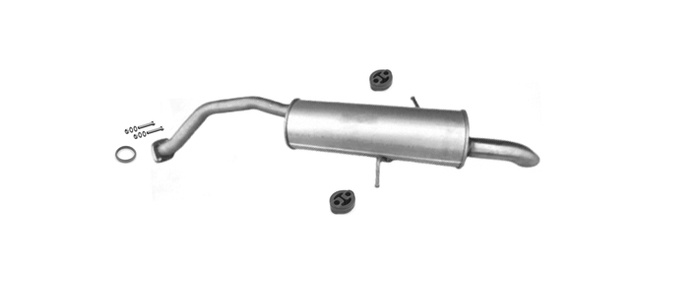 Endschalldämpfer für ALFA ROMEO 166 2.4 JTD 136PS Auspuff Endtopf