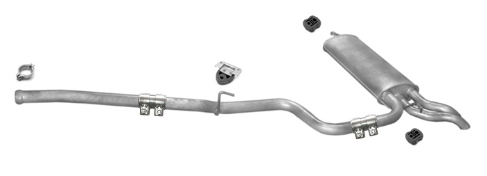 Auspuff MERCEDES E-KLASSE (S210) E220T CDi 125/143PS Kombi Auspuffanlage