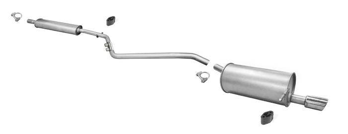 Auspuff für DACIA DUSTER 1.6 16V 2WD 105/115PS ab 2010 +CHROM Auspuffanlage