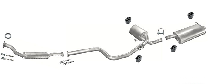 Auspuff PEUGEOT 605 2.1 TD 109PS Auspuffanlage