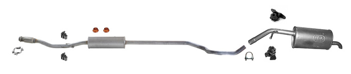 Auspuff für OPEL CROSSLAND & CITROEN C3 & PEUGEOT 208 2008