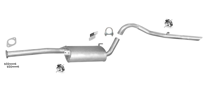 Auspuff NISSAN TERRANO II 2.7 TDi 125PS LWB-2650mm 1999-2006 Auspuffanlage