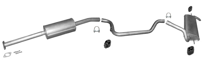 Auspuff für FORD C-MAX II 1.6 FOCUS III 1.6 +Vorschalldämpfer Auspuffanlage