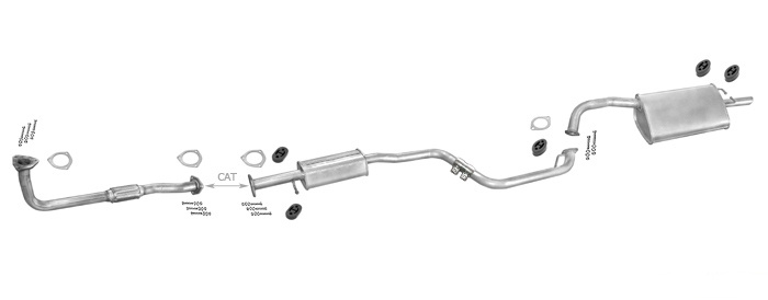 Auspuff DAEWOO LEGANZA 2.0 1997-2002 +Rohr Auspuffanlage