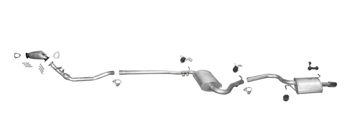 Auspuff +KAT für AUDI A4 B6 2.0 EURO 4 Stufenheck / Kombi Auspuffanlage