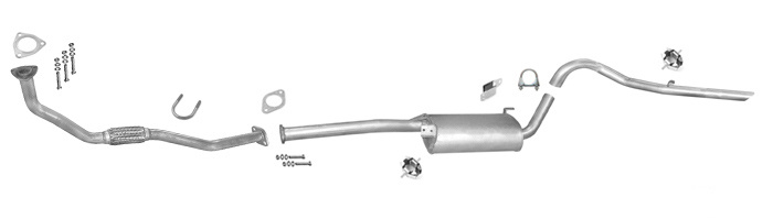 Auspuff NISSAN TERRANO II 2.7 TDi 125PS LWB 1999-2006 +Rohr Auspuffanlage