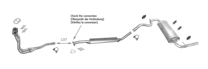 Auspuff +Rohr für LADA NIVA (2121) 1700 1.7 4x4 10.2009-12.2015 Auspuffanlage