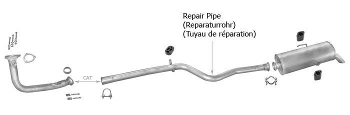 Auspuff PEUGEOT 106 1.0 45PS 09.1991-05.1995 Auspuffanlage