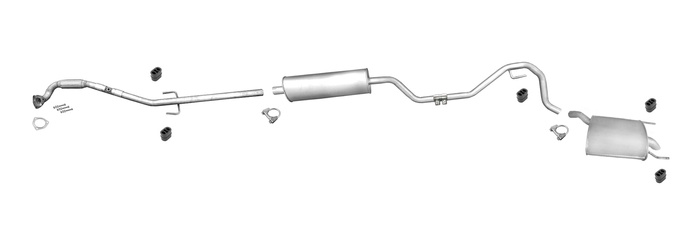 Auspuff für SAAB 9-3 (II) 1.8 16V 122PS ab 2004 Auspuffanlage
