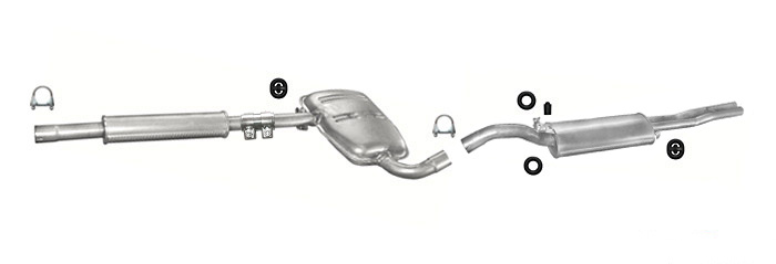 Auspuff SEAT TOLEDO I 1.6 100PS AFT 09.1996-03.1999 Auspuffanlage