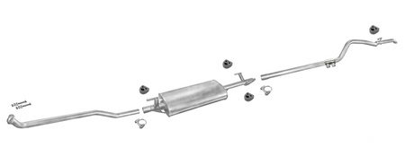 Auspuff MERCEDES SPRINTER 208 308 D LWB ohne KAT +Rohr Auspuffanlage