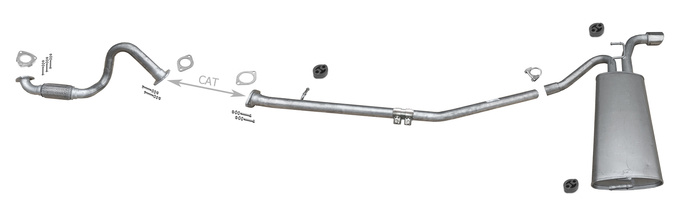 Auspuff für CHEVROLET TRAX 1.7 TD +Rohr Vorne Auspuffanlage