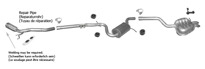 Auspuff für SKODA OCTAVIA 2.0TDi SCHRÄGHECK KOMBI 2004-2010 +Rohr Auspuffanlage