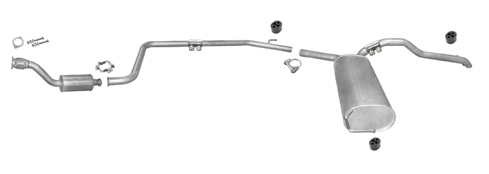 Auspuff NISSAN PRIMASTAR 1.9 dCi 80 100 SWB-Kurz 2002-2006 Auspuffanlage