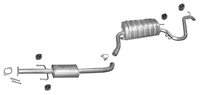 Auspuff für HYUNDAI i30 I 1.4 1.6 Schrägheck EURO 5 Schellenverbindung 2009-2012