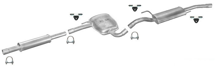 Auspuff VW PASSAT 35i B3 1.8 2.0 136PS Stufenheck Variant Auspuffanlage