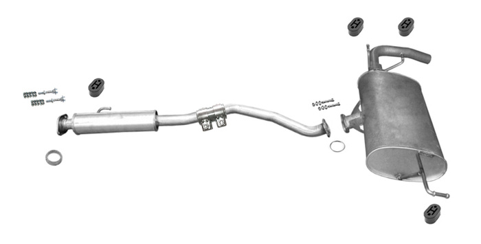 Auspuff für SUZUKI GRAND VITARA II 2.0 2005-06.2008 5-Türen Auspuffanlage