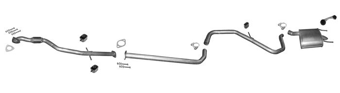 Auspuff für OPEL INSIGNIA A 2.0 CDTi +Rohr Vorne bis VIN -C1062507 Auspuffanlage