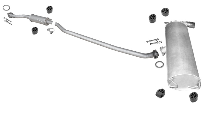 Auspuff TOYOTA RAV 4 II 2.0 VVTI 3-Türen SWB 2000-2003 Auspuffanlage