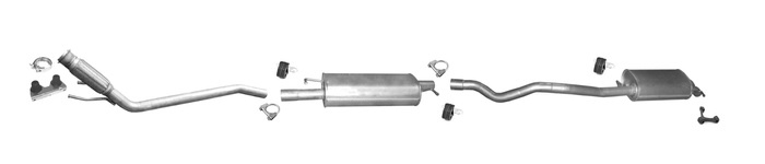 Auspuff für VW TRANSPORTER T5 1.9TDi 84/102PS Pritsche SWB Mit DPF Auspuffanlage