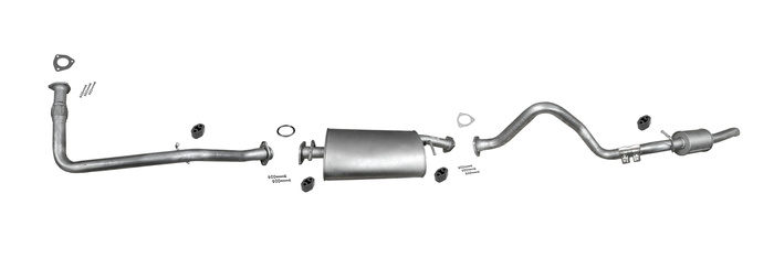 Auspuff +Rohr für LAND ROVER DISCOVERY II (L318) 2.5 TD 4X4 Auspuffanlage