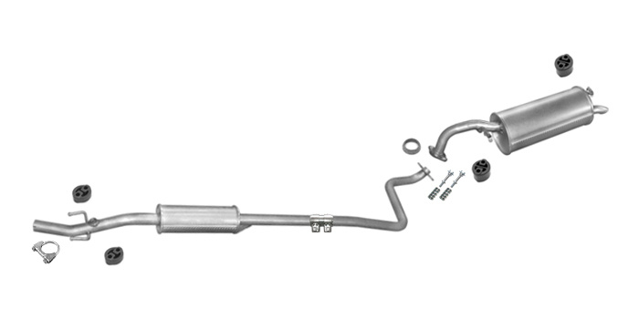 Auspuff TOYOTA YARIS (P1) 1.0 68PS Auspuffanlage