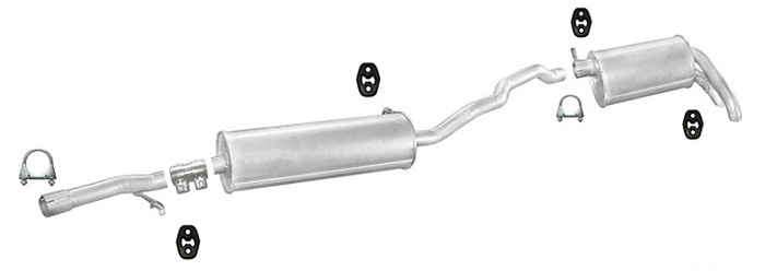 Auspuff VW SHARAN I 1.9 2.0 TDI Auspuffanlage