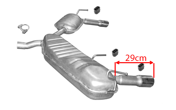 Endschalldämpfer OPEL SIGNUM / VECTRA 3.0 CDTi 2.0 T 2.2 3.2 ab 2003 +CHROM